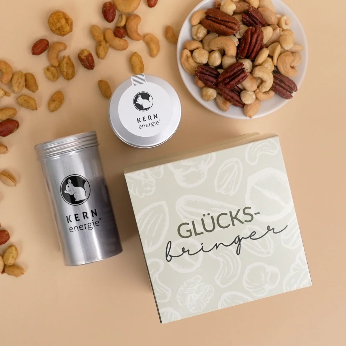 Geschenkset Glücksbringer – 4 Nuss- und Schoko-Mischungen - Image 3