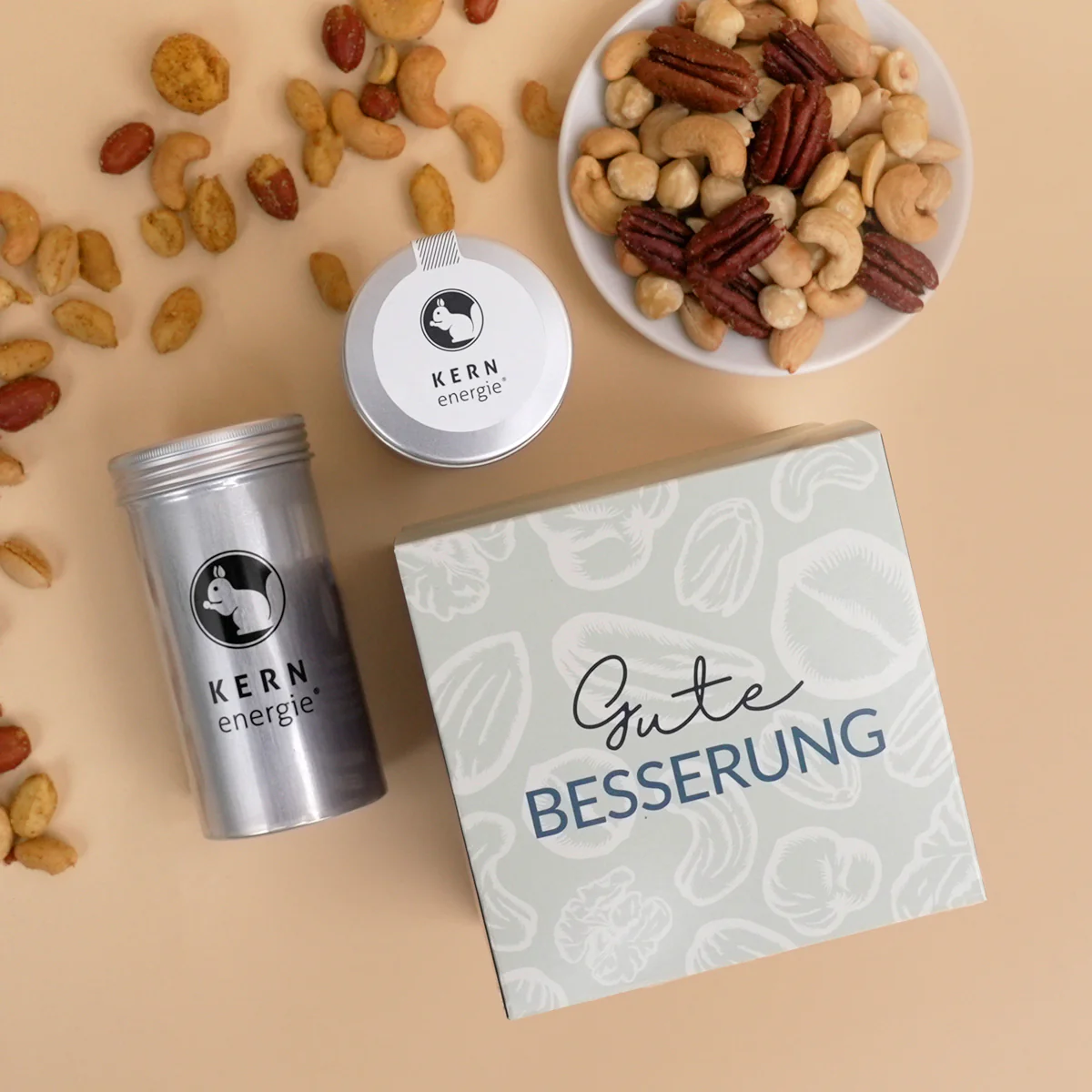 Geschenkset Gute Besserung – 4 Nuss- und Schoko-Mischungen - Image 3