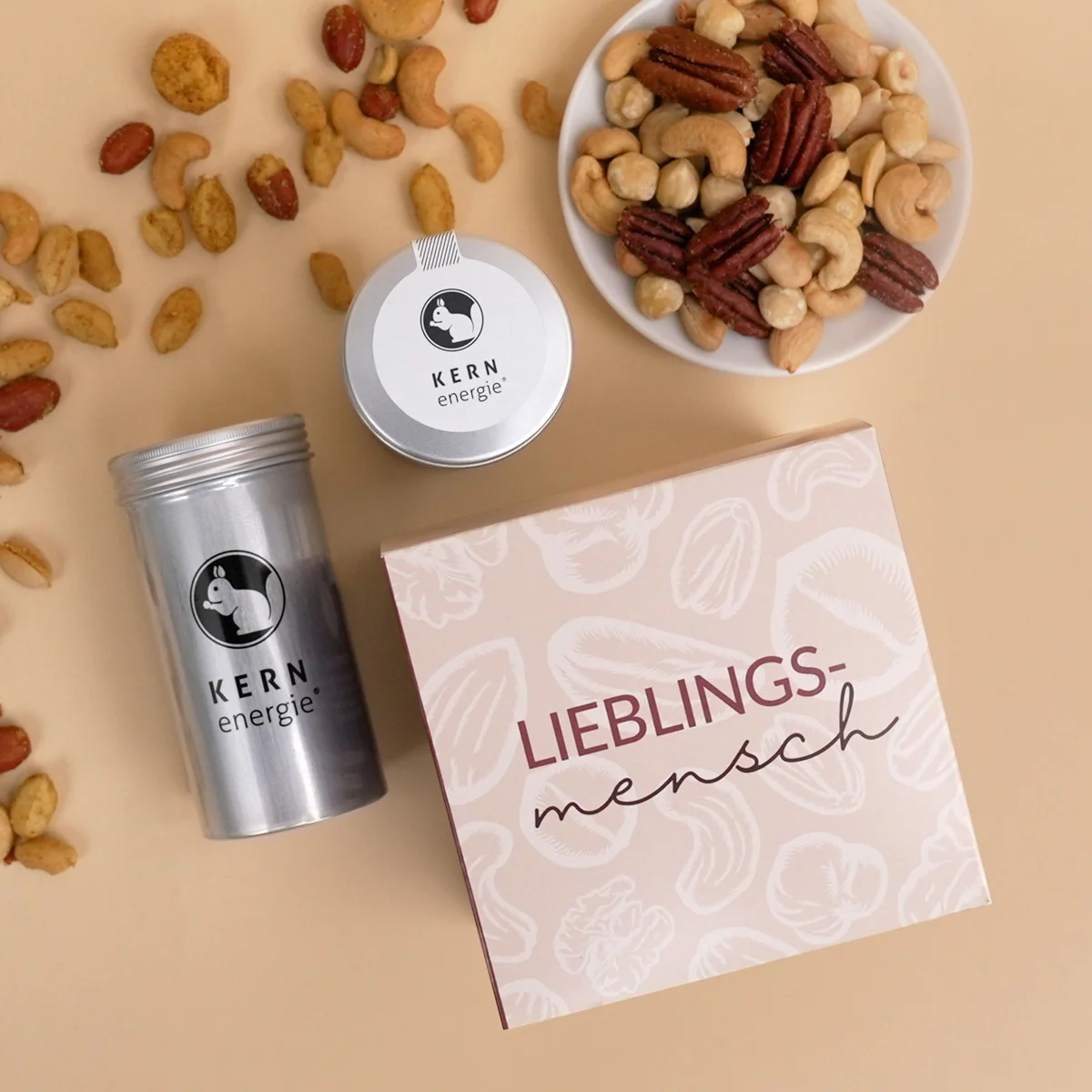 Geschenkset Lieblingsmensch – 4 Nuss- und Schoko-Mischungen - Image 3