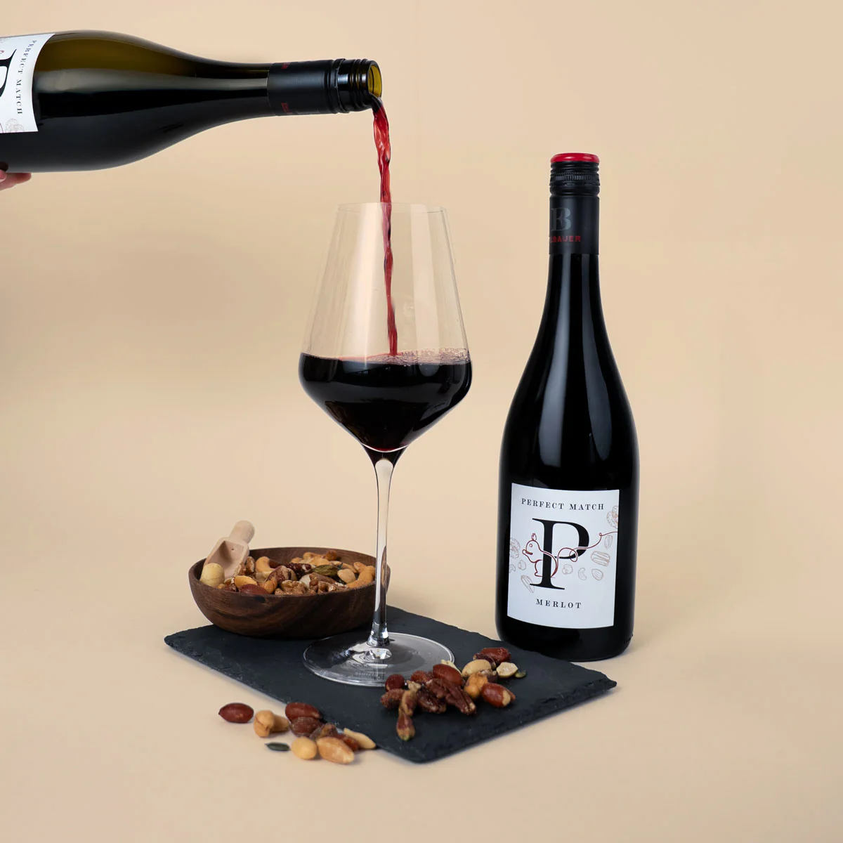 Perfect Match Wein & Nuss Set in Holzbox – Rotwein - Image 3
