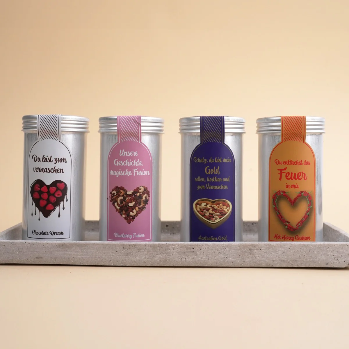 Geschenkset Herzensmensch – 4 Nuss- und Schoko-Mischungen - Image 4
